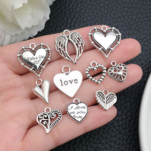 Custom Chrome Puffy Bling <strong>Silver</strong> <strong>Large</strong> Black <strong>Locket</strong> 3D Heart Charm Pendant 40mm Metallic for Jewelry Making OEM Factory - Product Image 5