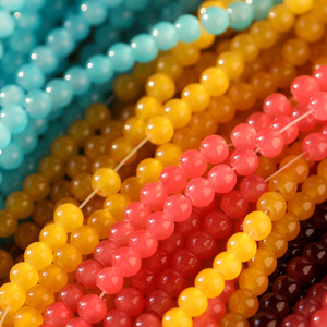 ลูกปัดแก้วกลมขนาด 6 มม. สีเจลลี่ ลูกปัดแบบหลวมสำหรับทำสร้อยข้อมือ DIY อุปกรณ์ทำเครื่องประดับ แหล่งผลิตอี้หวู่ ฤดูใบไม้ผลิ 2024 - Product Image 1