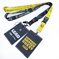 Nouveau Lanyard Personnalisé Imperméable Sublimé Motif Art Populaire pour Événements, Pass VIP, Badge d'Entrée d'Exposition, en Polyester Personnalisé