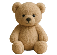 Peluche Ours Assis à Visage Simple, Rembourrée en Coton PP, Breloque de Sac, Cadeau pour Enfants, Logo Personnalisé, OEM ODM, Vente en Gros