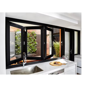 Fenêtre pliante horizontale en alliage d'aluminium Beigeman <span class=keywords><strong>pour</strong></span> villa, balcon, cuisine, étanche, résistante à la pression, insonorisée, thermique - Product Image 4