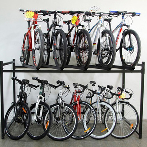 Présentoir extérieur <span class=keywords><strong>de</strong></span> voiture en métal pour parking, support <span class=keywords><strong>de</strong></span> <span class=keywords><strong>vélo</strong></span> vertical à deux niveaux, à poser au sol, pour <span class=keywords><strong>garage</strong></span> et maison, pour <span class=keywords><strong>vélo</strong></span> - Product Image 2