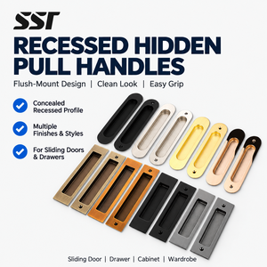 Modern Design Furniture Hardware Door Pull Handles Sliding Door Recessed Handle for Kitchen Cabinet Door - Product Image 1