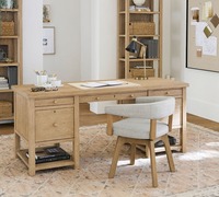 Meubles de bureau en bois écologiques personnalisés, bureau d'étude à domicile, table en chêne avec tiroirs en bois haut de gamme