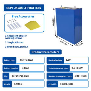 यू STOCK-REPT 345ah <span class=keywords><strong>3</strong></span>.2 वी ग्रेड एक लाइफ 4 बैटरी + स्टड वेल्डेड + बुशबर + 8000 चक्र + 1104wh ऊर्जा + <span class=keywords><strong>3</strong></span> ~ 7 दिन dp डिलीवरी - Product Image 2