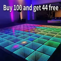 Lantai Dansa LED 3D Infinity Mirror Video Light Programmable Abyss Dance Floor untuk Panggung Pernikahan Lantai Dansa LED dengan Kontrol