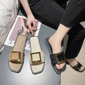 Sandalias Planas de Verano Estilo Coreano para Mujer, Nuevas, a la Moda, con Punta Abierta, Plataforma, Personalizadas, Acolchadas, Antideslizantes, de PVC, para Exteriores, para Estudiantes - Product Image 5