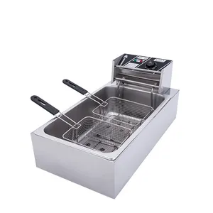 Commercial stainless steel electric fryer fried chicken stove, French fries special machine