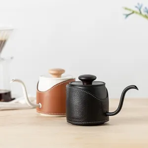 Luxe Roestvrij Staal Koffie Waterkoker Slanke Uitloop Koffie Pot Giet Over Mokka Maker Handvat Gratis Theepot Thuis Restaurant Benodigdheden