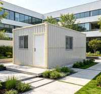 Cabine conteneur modulaire en acier prête à l'emploi pour bureau de chantier, dortoir de travailleurs, kiosque de sécurité, cabine conteneur assemblée en acier ondulé