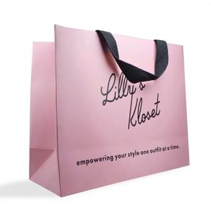 Venta Directa de Fábrica, Muestra Gratis, Bolsa de Papel de Cartón de Lujo, Bolsa de Compras Boutique con Asas - Product Image 6