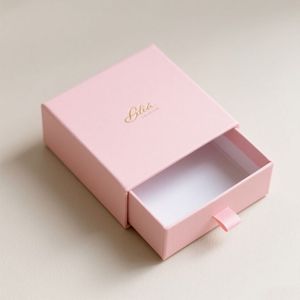 Custom Logo Recycled Materials Eco-friendly Paper Sliding Jewelry <b>Box</b> with UV Coating Custom Size Shape Drawer <b>Box</b> - Product Image 1