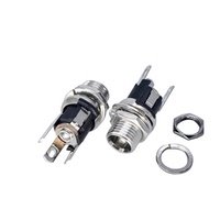 Yitkor 12V 3A DC021 025 prise femelle en plastique montage sur panneau Jack 5.5*2.1mm 2.5mm 5A connecteurs d'alimentation cc pour fournitures électriques
