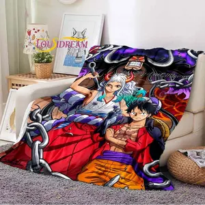 Selimut flanel satu potong Anime Jepang baru selimut lempar tempat tidur lembut selimut Sofa seprai dicetak Anime Jepang