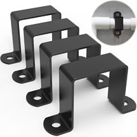 Support de fixation en U sur mesure OEM pour clôture en tube carré en acier galvanisé