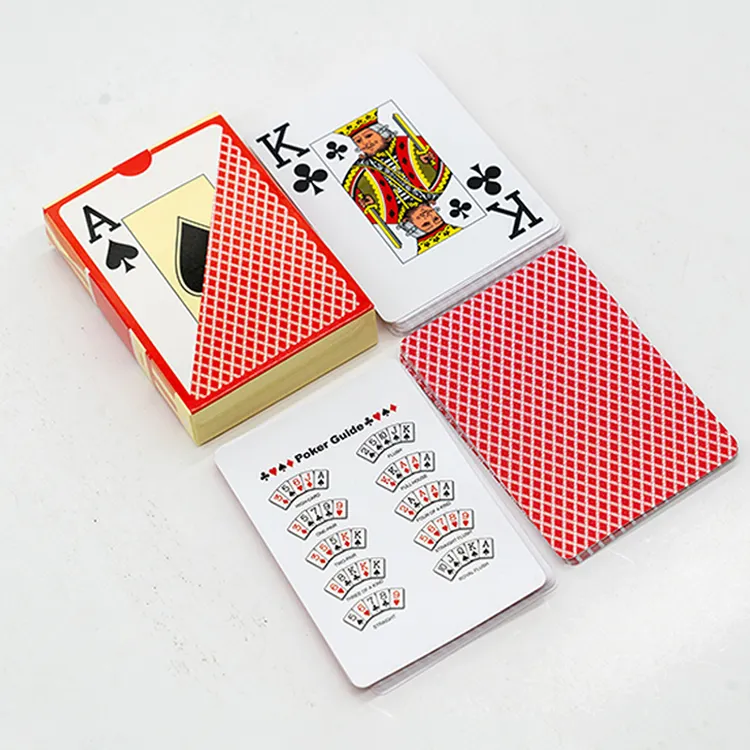 Factory wholesale 100% PVC Plastic playing card Family game poker cards Waterproof poker for Board games
