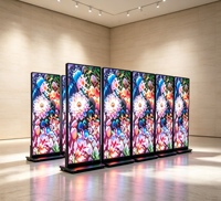 Affichage numérique intérieur pour magasin de détail, affiche LED verticale légère et mobile, réglable en hauteur, avec contenu WiFi et USB