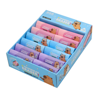 Gomme en caoutchouc en forme de sandwich triangulaire Capybara, motif dessin animé, prise en main souple, fournitures scolaires, fabriqué en Chine