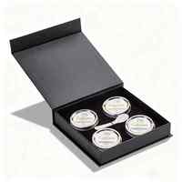 Boîte cadeau gourmet de luxe pour caviar et fruits de mer, emballage personnalisé avec couvercle magnétique, boîte rigide en papier avec insert en mousse EVA et logo imprimé