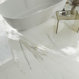 Piastrelle in marmo Calacatta Gold lucidato 12x24 pollici per pareti e pavimenti - Product Image 5