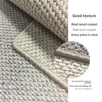 Tapis de sol 3D en laine personnalisé, vente en gros, couleur unie, toucher chaud, luxe léger, pour chambre de luxe et magasin de détail