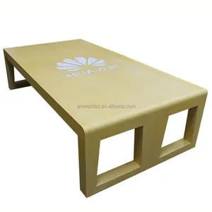 艺术世界展示定制尺寸自然单板木桌开新店室内设计手机店材料制造