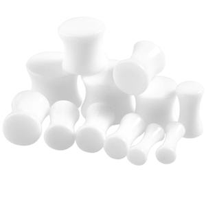 Pares de expansores de <span class=keywords><strong>oreja</strong></span> de acrílico blanco y negro dilataciones 3-30MM tapones para túneles de <span class=keywords><strong>oreja</strong></span> calibre de <span class=keywords><strong>oreja</strong></span> Piercing joyería mujeres hombres - Product Image 4