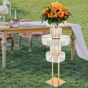 ขาตั้งดอกไม้โลหะแข็งแรงและมีสไตล์พร้อมโครงสร้างเสริมสำหรับกระถางต้นไม้ในร่มอุปกรณ์จัดแสดงและตกแต่งงานในอาคาร - Product Image 6