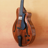 Guitare Jazz Archtop Faite à la Main Yunzhi, Table en Épicéa Creuse, Écorce en Érable Flammé Massif, Guitare Électrique Personnalisable, Touche en Ébène