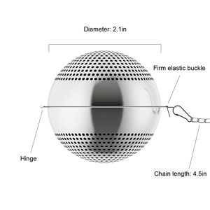 Infuseur à thé en acier inoxydable 304, finition polie moderne, écologique, filtre à thé, boule à thé - Product Image 2