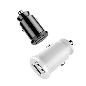 ที่ชาร์จในรถยนต์แบบมินิแฟชั่น ABS ช่องเสียบ USB คู่ 5V 2.1A  อะแดปเตอร์ชาร์จเร็ว 2 พอร์ต สำหรับโทรศัพท์มือถือ iPhone และ Android แท็บเล็ต MP3 GPS - Product Image 2