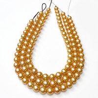 Perles d'eau douce naturelles Edison dorées 11-13mm, haute brillance, perles semi-finies en vrac pour mariage DIY
