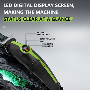 เคเมอิ KM-260 1200mAh เครื่องตัดผมไฟฟ้าแบบมืออาชีพสำหรับผู้ชาย ใบมีดเหล็กคุณภาพสูง 7200RPM มอเตอร์เร็ว เครื่องเล็มเคราไร้สาย - Product Image 5