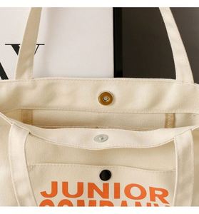 Low MOQ <b>Large</b> Capacity Reusable Beach Cotton Shopping Bag Fast Delivery Folding Style for Daily Travel Use with Custom Logo - Product Image 3