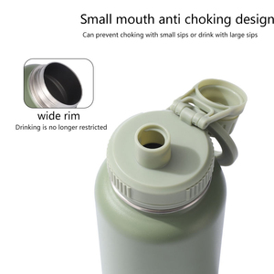 Bouteille d'eau isotherme de luxe moderne en acier inoxydable à double paroi avec couvercle support téléphone, maintien thermique 12-24h, écologique, vente en gros - Product Image 5