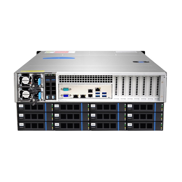 4U 36 Bays ATX Rackmount Server Chassis 12Gb/s SAS Expander Backplane SGPIO Support with Fan with Power Supply in Stock