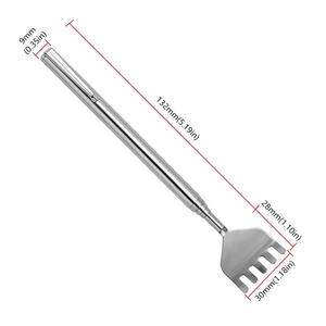 Rascador de espalda telescópico de acero inoxidable, 1 Uds., Clip de bolígrafo telescópico, rascador de espalda portátil, herramienta de masaje de picazón - Product Image 6