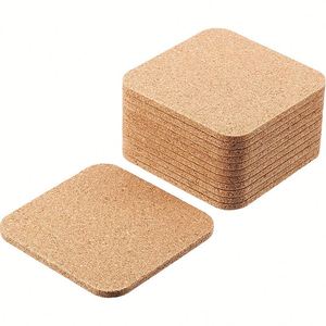 Custom Logo <b>Cork</b> <b>Coasters</b> - Round & Square Heat-Resistant Drink Pads for Ceramics, Minimalist Tableware - Product Image 3