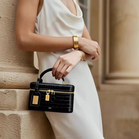 Sac bandoulière femme en cuir poli brillant de haute qualité, style bohème, avec quincaillerie solide, idéal pour le bureau, livraison rapide