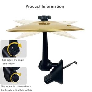 Cymbales de voiture à clipser sur grille d'aération, mini-cymbales pour les passionnés de musique, rendent la conduite plus amusante, compatibles avec tous types de véhicules, installation facile - Product Image 5