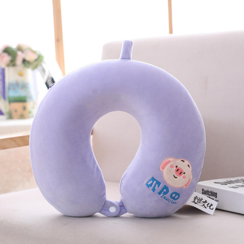 หมอนรูปหมูรูปตัวยู (สีม่วง)