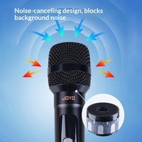 Microphone dynamique sans fil professionnel JOYO, un émetteur, deux récepteurs, performances de diffusion en direct en extérieur, son HIFI