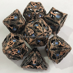 Bán Buôn 7Pcs Dnd Ma Thuật Mắt Đa Diện Xúc Xắc Thiết Lập Đồng Vật Liệu Kim Loại Dnd Trò Chơi Hội Đồng Quản Trị Ma Thuật Lừa - Product Image 3