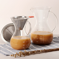 Cafetière à filtre en verre réutilisable avec carafe en verre pour vos ensembles de thé et de café