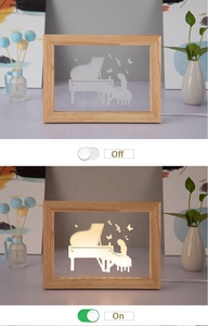 Lámpara de ilusión 3D de madera, marco de fotos personalizado, luz nocturna <span class=keywords><strong>para</strong></span> marco de fotos de madera personalizado - Product Image 3