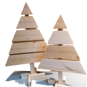 HANDMADE HIGH QUALITY ECO FRIENDLY WOODEN CHRISTMAS <b>TREE</b> DEcoration Ornamental Cherry Wood Weather Resistant Any Season Gift - Product Image 1