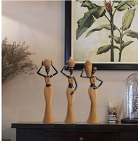 Vase à fleurs de table pour femmes, style rétro africain Art Déco, décoration d'intérieur, artisanat en résine écologique vert/bleu, design égyptien ancien