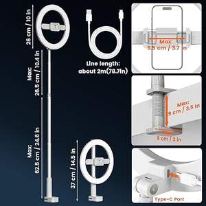 Support de téléphone aérien professionnel Beauty Ring Light Support de téléphone pour l'enregistrement vidéo TikTok/<span class=keywords><strong>Youtube</strong></span> Éclairage photographique - Product Image 4