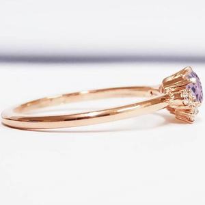 เครื่องประดับเงินแท้ 925 ประดับควอตซ์ลาเวนเดอร์ทรงสามเหลี่ยม สำหรับผู้หญิง ทันสมัยและสง่างาม เหมาะสำหรับงานปาร์ตี้และงานหมั้น - Product Image 6