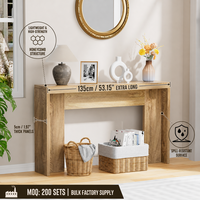 Table console étroite en bois naturel, table de couloir imperméable pour salon, couloir, escalier